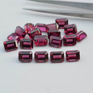 Garnet Umbalita Natural de 3x5mm-10x12mm, Corte Octogonal Facetado, Gema Suelta, Garnet Magenta de Malawi, Piedra Hecha a Mano para Joyería de Plata - Product Image 4