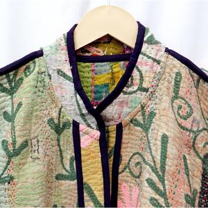 Handmade <b>Vintage</b> Indian Premium Kantha <b>Jacket</b> for <b>Women</b> Winter Boho Hand Quilted <b>Jackets</b> Open Front <b>Jacket</b> - Product Image 6
