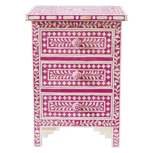 Luxury Bone Inlay <b>Drawer</b> <b>Unit</b> Handmade Wooden Storage Cabinet for Bedroom Living Room Home Decor and Organization - Product Image 1