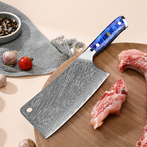 Handmade Kitchen <b>Bone</b> Chopper <b>Knife</b> 67 Layer Damascus Steel Ambidextrous With Resin <b>Handle</b> - Product Image 5