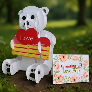 Tarjeta de felicitación B Bear Love Pop - Product Image 3