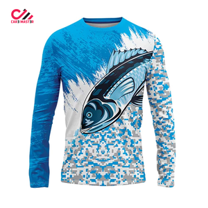 Camiseta de Pesca de Manga Larga de Secado Rápido Hecha a Medida, Camisetas Impermeables, Ropa Deportiva, Sublimación Completa, Algodón Poliéster, Camisetas para Hombre - Product Image 1