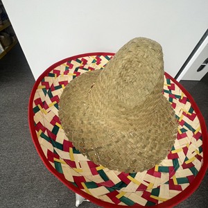 Sombrero Mexicano Unisex Bordado con Hierba Natural para Adultos, Venta al por Mayor, Stock a Granel para Compradores de Artículos de Playa, Fiestas, Verano y Viajes - Product Image 3