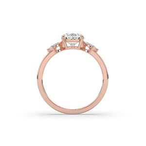 Custom 1.5 Ct Lab Grown Diamond 925 Silver Gold Ring Oval Cut <b>Unique</b> Style Lightweight Minimalist Jewelry <b>For</b> <b>Her</b> Ring - Product Image 2