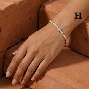 Luxury <b>Gold</b> Tennis Bracelet Featuring Large Bezel-<b>Set</b> Focal Stones – Premium Fine Jewelry Manufacturer - Product Image 4