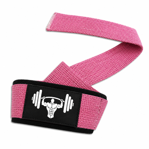 Correas de Levantamiento de Pesas Rosas Personalizadas, Correas de Muñeca Resistentes para Gimnasio, Correas de Entrenamiento de Algodón para Fisicoculturismo y Entrenamiento de Peso Muerto - Product Image 1