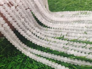 Perles de quartz naturel en forme de rondelle, perles de cristal lisses et simples pour bracelet - Product Image 6