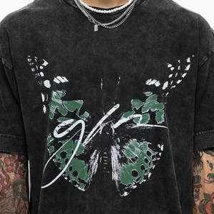 Camisetas Estampadas con Efecto Ácido al por Mayor, Diseño Personalizado, Algodón Suave, Estilo Vintage, Proveedor OEM de Ropa Urbana - Product Image 5