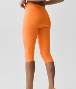 Ensemble de yoga personnalisé pour femmes, soutien-gorge de sport et leggings capri, vêtements de fitness, marque LVD, spandex, séchage rapide, sans couture - Product Image 2