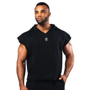 Camiseta Deportiva sin Mangas con Capucha para Hombre, Camiseta de Compresión de Manga Larga para Entrenamiento Físico, Logotipo Personalizado al por Mayor - Product Image 1