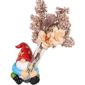 Statua in Resina di Gnomo Unico e Carino, Vaso Decorativo per Esterni, Decorazioni per Alberi, Patio, Giardino, Prato, Portico, Scultura da Parete - Product Image 3