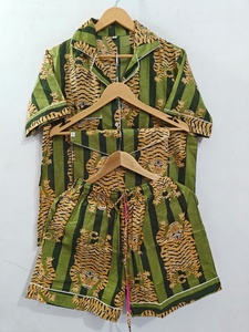 Pijamas Transpirables de Algodón Estampado para el Hogar, Venta al por Mayor, Vestidos de Noche para Mujeres y Niñas, Tallas Grandes, Ropa de Dormir para Hoteles y Hogar - Product Image 3