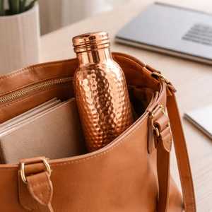 Pure Copper Hammered Water Bottle 600ML Handcrafted Ayurvedic Leakproof Portable Anti-corrosion Gift Box Packaging <b>Drinkware</b> - Product Image 4