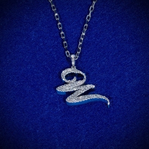 Luxury Custom <b>Initial</b> Letter <b>Pendant</b> VVS Moissanite 925 Sterling <b>Silver</b> Iced Out Hip Hop Unisex Necklace Jewelry - Product Image 5