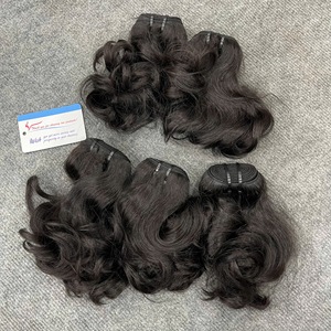 Produit phare : Extensions de cheveux naturels vietnamiens, bruts, ondulés, double trame, pointes épaisses et complètes, qualité supérieure - Product Image 2