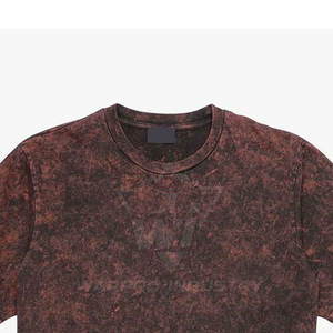 เสื้อยืดคุณภาพสูง ผ้าฝ้าย 100% สีซีดแบบวินเทจ ซักแบบ Stone Wash และ Acid Wash ทรงโอเวอร์ไซส์ ทรงบ็อกซี่  เสื้อเปล่าสำหรับงานสกรีน สตรีทแวร์ เย็บตะเข็บเดี่ยว - Product Image 5