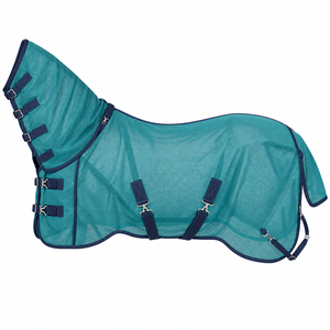 Couverture de cheval ventilée pour l'été, couverture d'extérieur légère et imperméable avec 2 sangles de fixation, coque en maille, toutes saisons, lavable en machine - Product Image 5