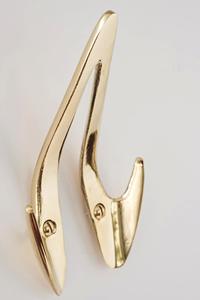 Support mural double crochet en laiton et zinc style ferme rétro pour salle de bain ou décoration de chevet - Product Image 6