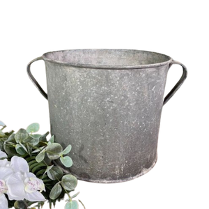 Macetas de Zinc Hechas a Mano, Jardinera de Hierro Multifuncional, Juego de Dos Macetas de Zinc para Hogar, Jardín y Balcón, Macetas Galvanizadas para Flores - Product Image 3