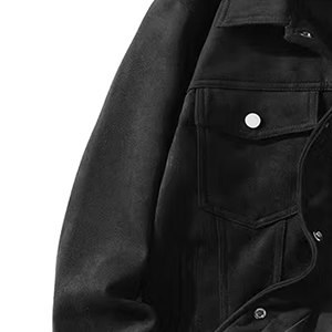 Chaqueta Varsity de Hombre Estilo Vaquero Urbano Otoñal, Estilo Inglés, Ecológica, de Microfibra Fina, con Botones y Logotipo Frontal - Product Image 5