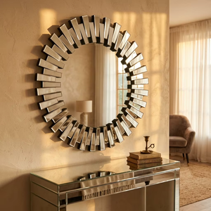Modern <b>Round</b> Sunburst Handmade Contemporary Decorative <b>Wall</b> <b>Mirror</b> for Living Room Bedroom Home Decoration From REHMAN CRAFT - Product Image 1