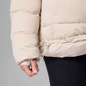 Manteau long matelassé à capuche pour femme, col montant zippé, couleur unie, chaud, style décontracté, doudoune d'hiver - Product Image 6