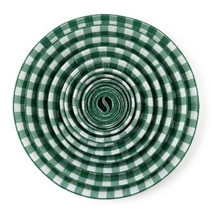 ริบบิ้นโกรเกรนลายตารางสีเขียวขาวขนาด 15 มม. ขายส่ง สำหรับบรรจุภัณฑ์งานเทศกาล ของตกแต่งห่อของขวัญ เครื่องประดับผม งานฝีมือ DIY - Product Image 3