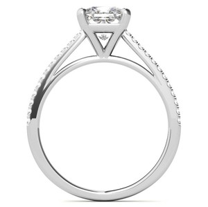 Bague en Moissanite taille coussin en Argent Sterling 925 plaqué Or Blanc, Luxe Classique, pour Fiançailles, Mariage, Promesse, Mariée - Product Image 2