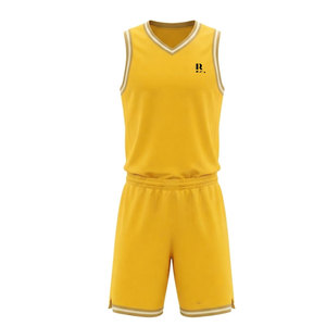 Tenue de basket-ball d'équipe en polyester respirant, maillot et short, design personnalisé, haute qualité pour clubs, écoles, ligues - Product Image 1
