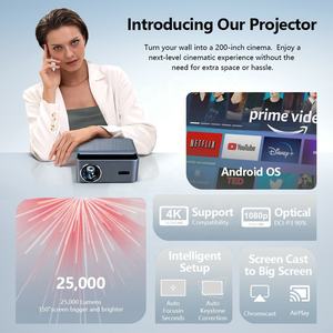 AUN A45 - Projecteur Android Cinema 1080p natif - Football - Projecteur Android 4K - Home Cinéma - MINI - Jeu sur téléphone portable - Projecteur Google - Pas cher - Product Image 2