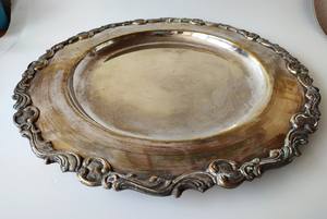 Assiette de présentation ronde décorative, vaisselle de luxe pour la décoration de réceptions de mariage et de fêtes - Product Image 2