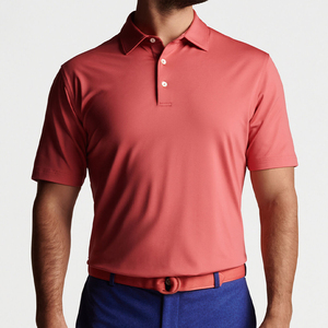 เสื้อโปโลแขนสั้นสีเทาอ่อนสำหรับผู้ชาย ทรงลำลอง ผ้าถัก ทรงปกติ - Product Image 6