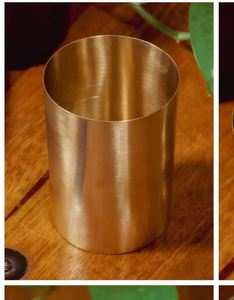Verre à eau Kansa pur 250 ml Bronze Lavage au savon et rinçage à l'eau propre Verre à eau Kansa pur 250 ml Bronze Lavage - Product Image 1