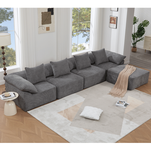 Nuovo Arrivo: Divano Componibile a L da 142 Pollici, Convertibile in Letto, Set da 5 Pezzi con Comfort Totale, Nessun Montaggio Richiesto - Product Image 2
