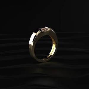 Bague Chevalière Homme Personnalisée en Diamant de Laboratoire Taille Émeraude, Bague de Mariage Solitaire de Luxe en Diamant, Joaillerie Fine en Or Certifiée IGI - Product Image 3