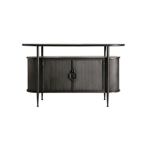 Modern Luxury Black <b>Console</b> <b>Table</b> Metal Design Storage Pedestal Base <b>for</b> <b>Entry</b> Foyer Living Room Apartment Hotel - Product Image 3