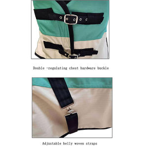 Waterproof Horse Turnout Rug With High Neck And Large Tail Flap Oxford Fabric Outdoor Use All Seasons Protection - Product Image 5