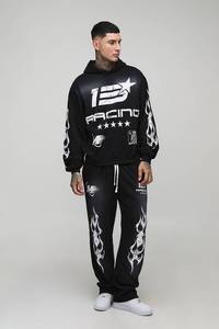 Ensemble de survêtement personnalisé pour homme effet délavé – Hoodie et pantalon de jogging en coton épais de qualité supérieure, respirant, haute qualité – OEM & ODM - Product Image 1