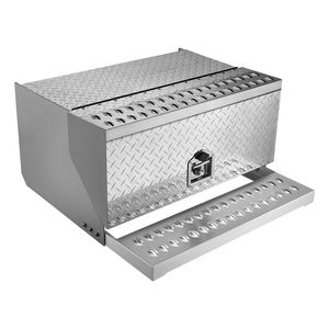 Heavy Duty Aluminum 30\" X 29.5\" X 15.8\" Diamond Plate Semi-Truck Step <b>Tool</b> <b>Box</b> Waterproof Cab Entry <b>Storage</b> <b>Box</b> - Product Image 1