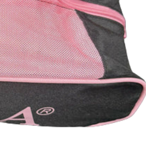 AKA USB Port Backpack <b>Black</b> Pink Laptop School Travel Backpack Embroidered Crest Large Capacity Book Bag with USB Charging Port - Product Image 5