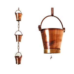 Cadena de Lluvia Decorativa de Metal, Forma de Cubo, Estilo Antiguo, para Jardín, Exterior, Hogar - Product Image 1