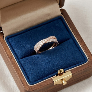 Anillo de Boda de Oro de 10K con Diamantes Multitono para Mujer |   Anillo de Aniversario de Boda con Corte Redondo de 1.00TCW, Elegante Regalo de Joyería Fina - Product Image 2