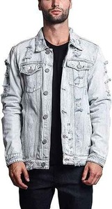 Veste en jean pour homme de haute qualité avec logo personnalisé imprimé, respirante, grande taille, style streetwear, design déchiré, vente en gros pour la saison hivernale - Product Image 5