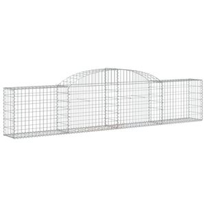 Juego de 6 Cestas de Gabión Grandes de Hierro Galvanizado Plateado, Artículos de Jardinería - Product Image 3