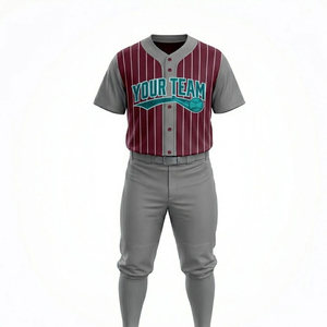 Dernier design, nouveau style, uniforme de baseball à manches courtes imprimé et respirant, qualité supérieure, couleur unie, en vente en ligne - Product Image 3