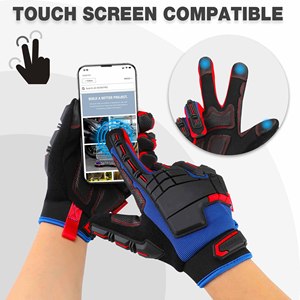 ถุงมือช่างป้องกันแรงกระแทก TPR สำหรับงานยานยนต์ ถุงมือทำงานหนัก OEM - Product Image 5