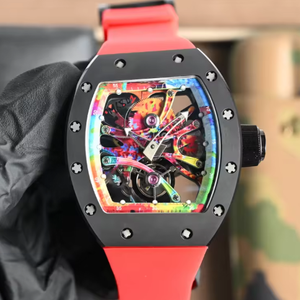 Reloj Mecánico de Lujo para Hombre, Deportivo, Redondo, de 41 mm, con Movimiento de Esqueleto de Acero Inoxidable Negro, Cristal de Zafiro, Alta Calidad, Ideal para Regalo - Product Image 2