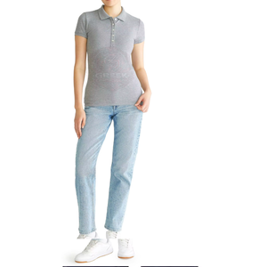 Camiseta Polo de Algodón Suave para Mujer con Tela Elástica, Diseño Clásico Atemporal y Corte Relajado para Uso Casual, Trabajo, Aire Libre y Diario - Product Image 1