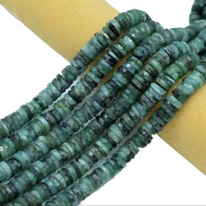 AAA Emerald Faceted Tyre Shape <b>Beads</b> Wheel Cut Heishi Cut <b>Stone</b> <b>Beads</b> 6-7mm 16 Inches Natural Gemstone For Jewelry Making - Product Image 6