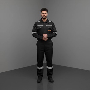 Overoles de Trabajo Personalizados con Logotipo Impreso, Multibolsillos, de Algodón, Uniformes de Protección Laboral - Product Image 1